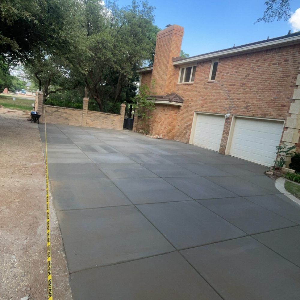 Concrete Patios in Downtown Lubbock, TX